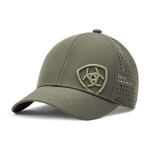 Ariat Logo Performance Hat Olive Green Mesh Back Snapback Cap Unisex OS